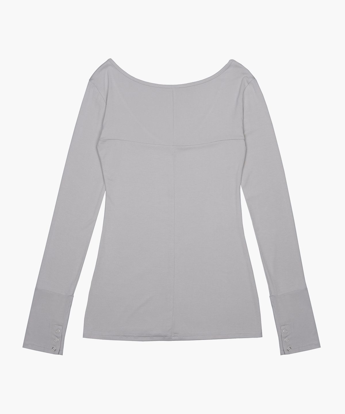 러프넥(ROUGHNECK) Deep U-neck Long Sleeve Ash