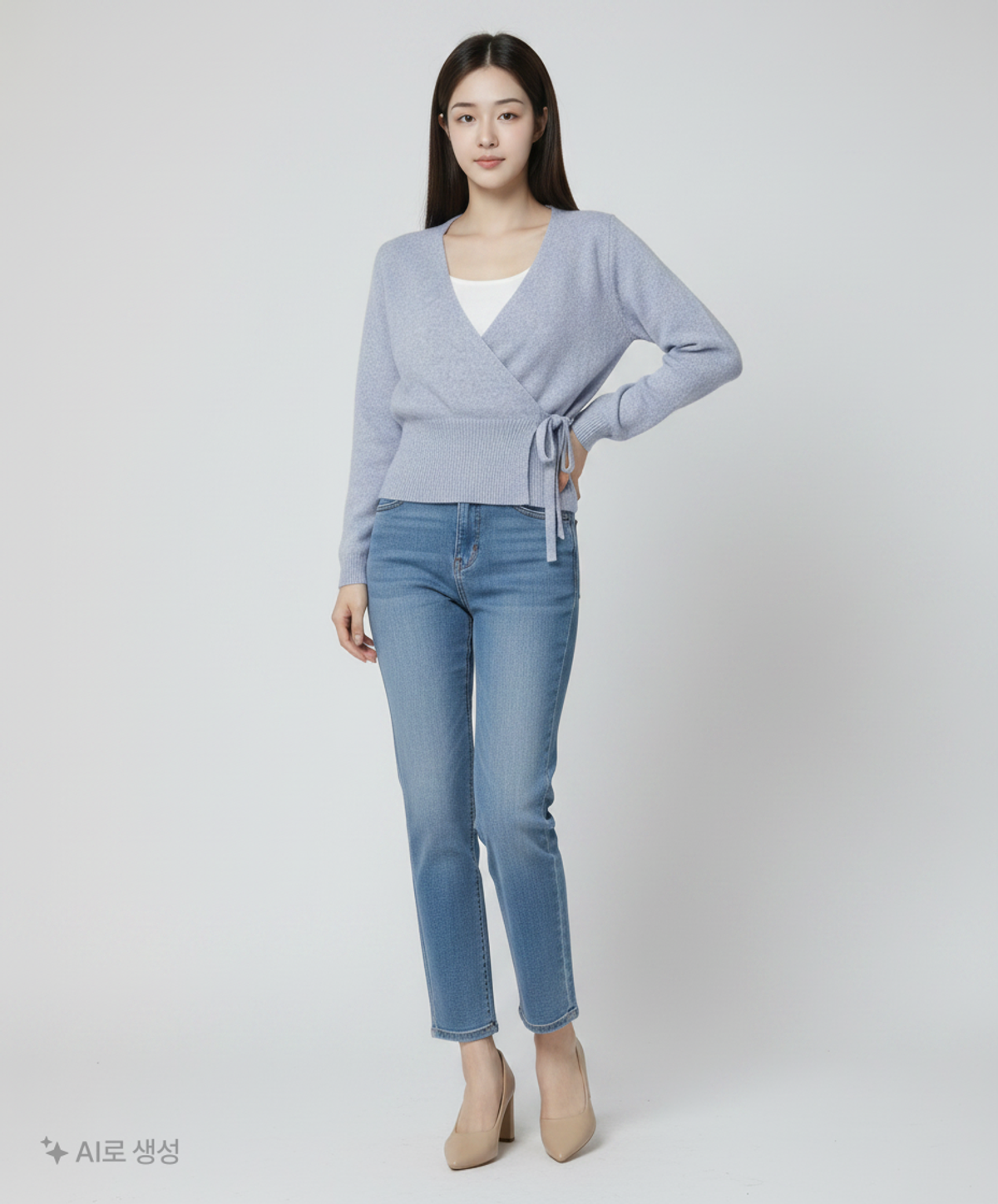페이지플린(PAIGEFLYNN) 스트랩브이넥랩울니트_P5CKN081A FREE