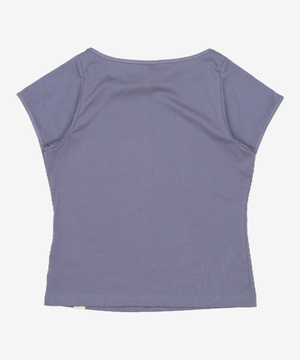 포에브(POEV) Solid Boat-neck T-Shirt - Navy FREE