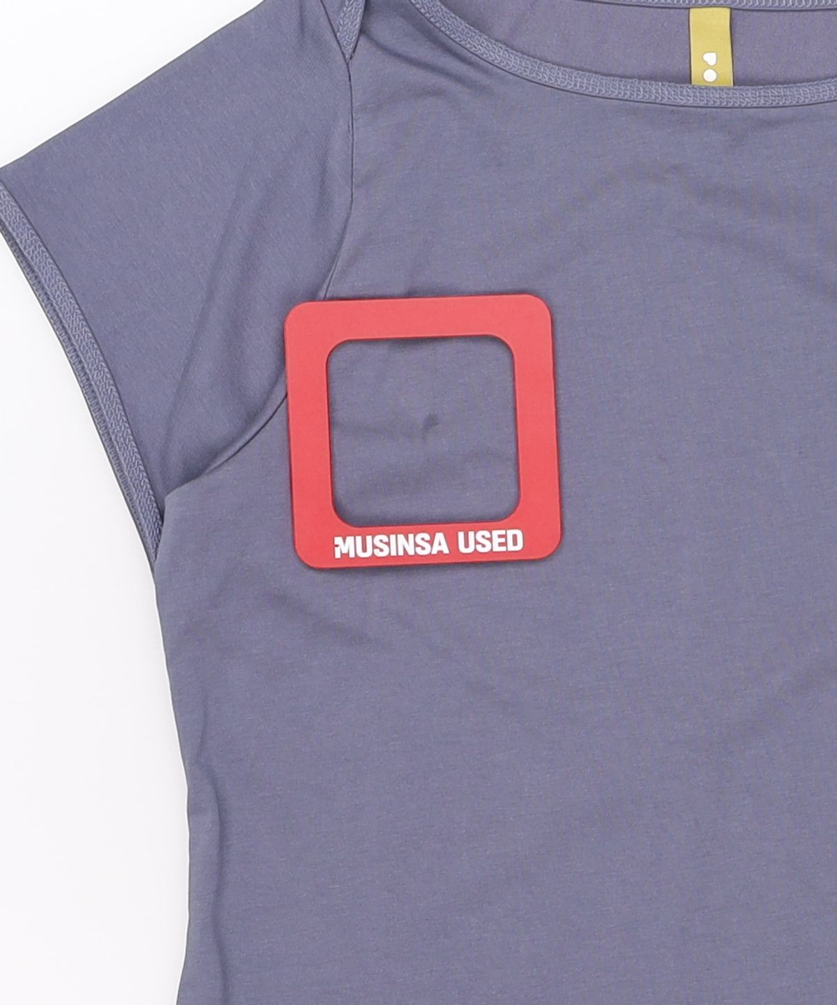 포에브(POEV) Solid Boat-neck T-Shirt - Navy FREE