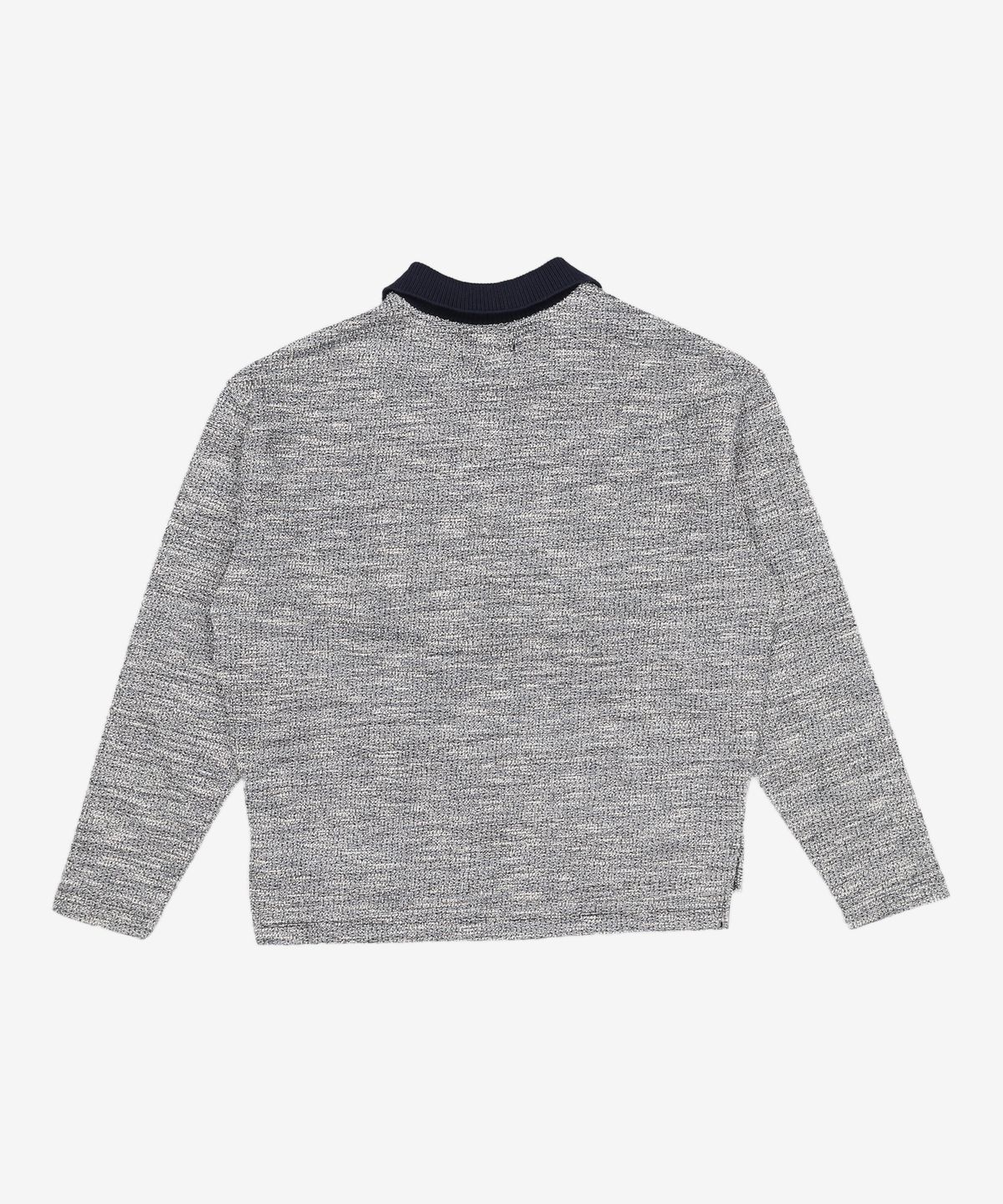 메종미네드(MAISON MINED) MIXED BOUCLE COLLAR KNIT LONG SLEEVE BLUE S