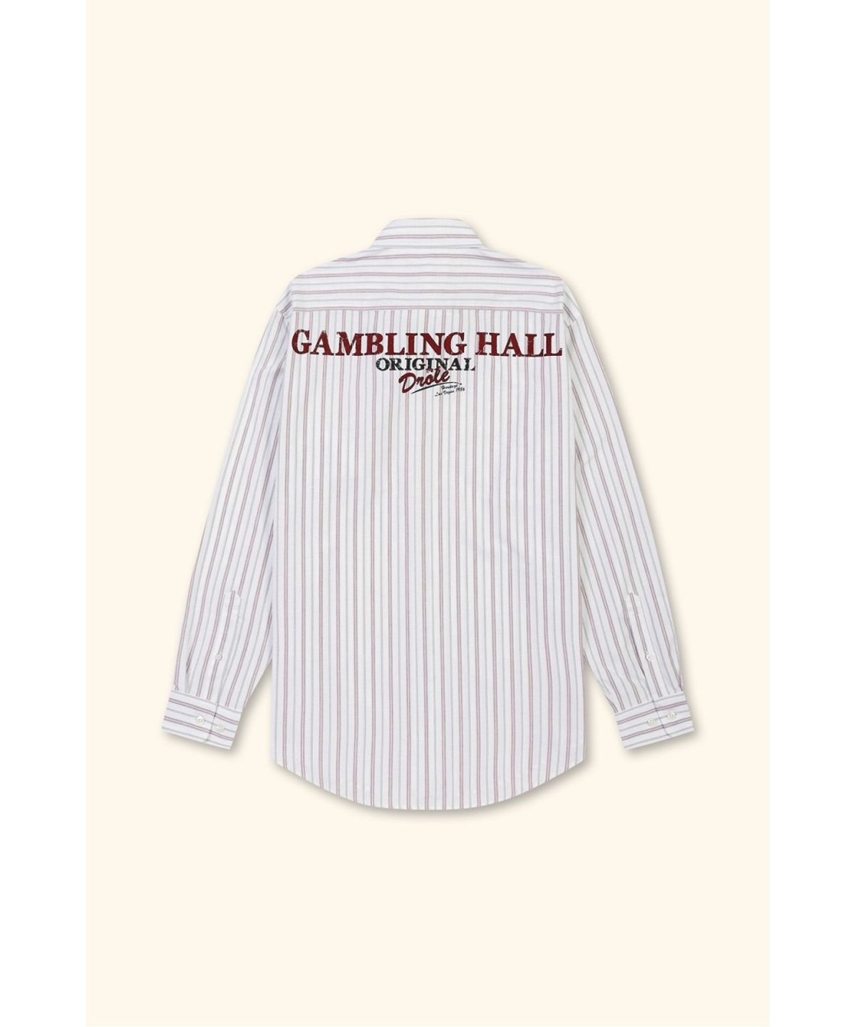 드롤드무슈(DROLE DE MONSIEUR) Long Sleeve Regular Stripped Shirt D0SAW26121RED