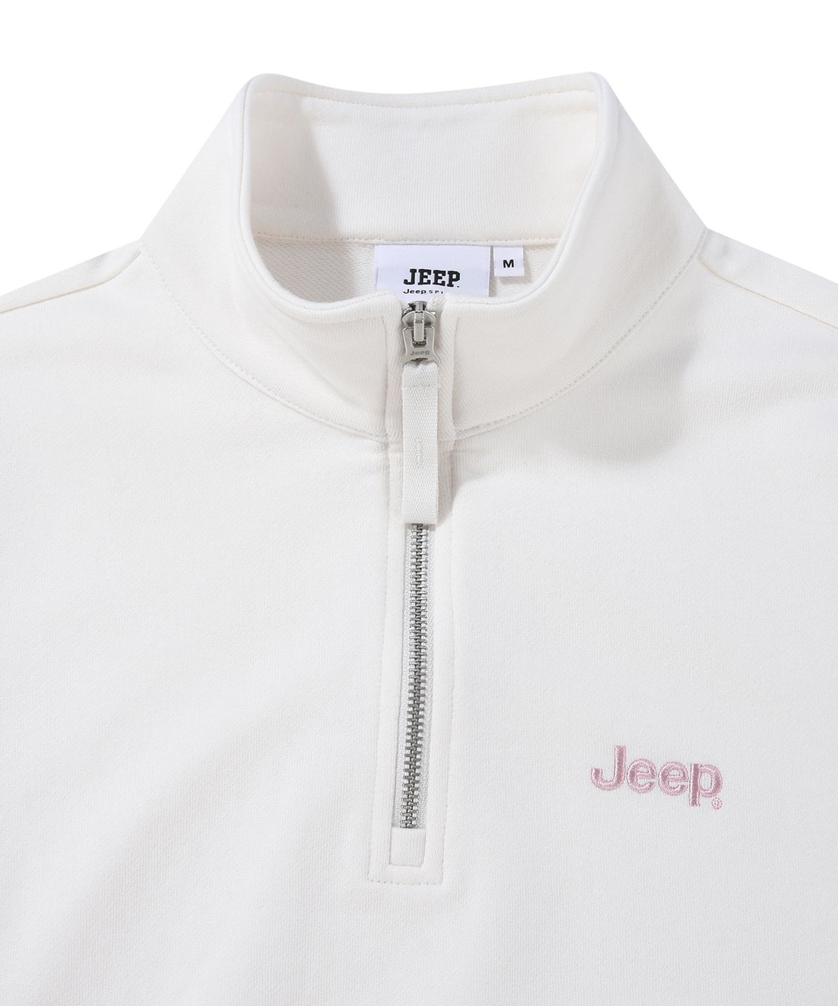 지프(JEEP) WOMEN 베이직 로고 하프집업 맨투맨 (JR5TSF837IV)