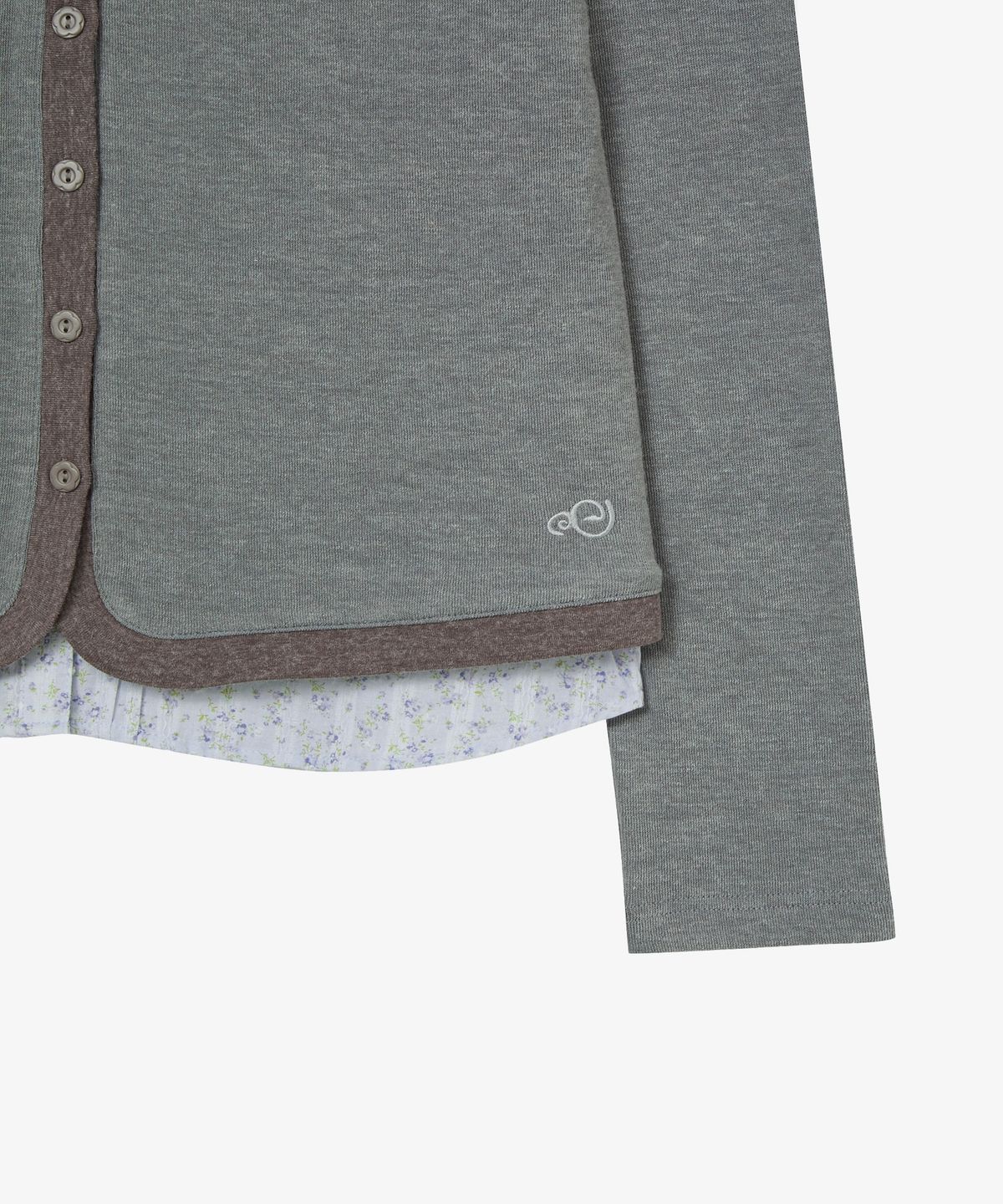 에이이에이이(AEAE) SHIRTS LAYERED CARDIGAN [GREY]