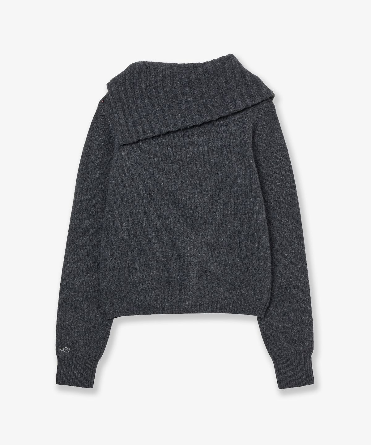 에이이에이이(AEAE) HIGH NECK KNIT ZIP UP [CHARCOAL]