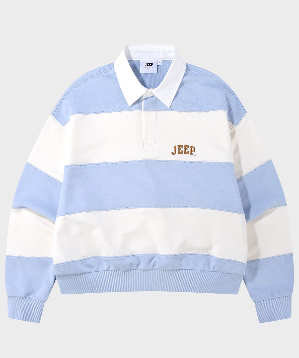지프(JEEP) WOMEN 레트로 1941 스트라이프 카라 맨투맨 (JR5TSF825SB)
