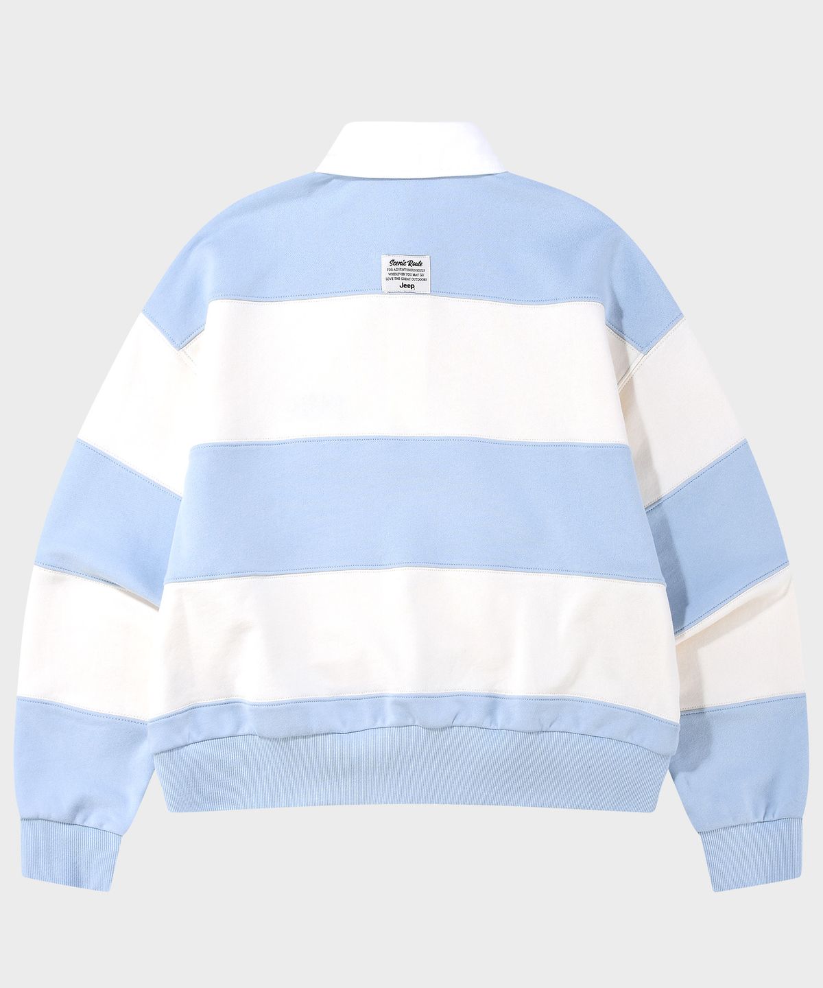 지프(JEEP) WOMEN 레트로 1941 스트라이프 카라 맨투맨 (JR5TSF825SB)