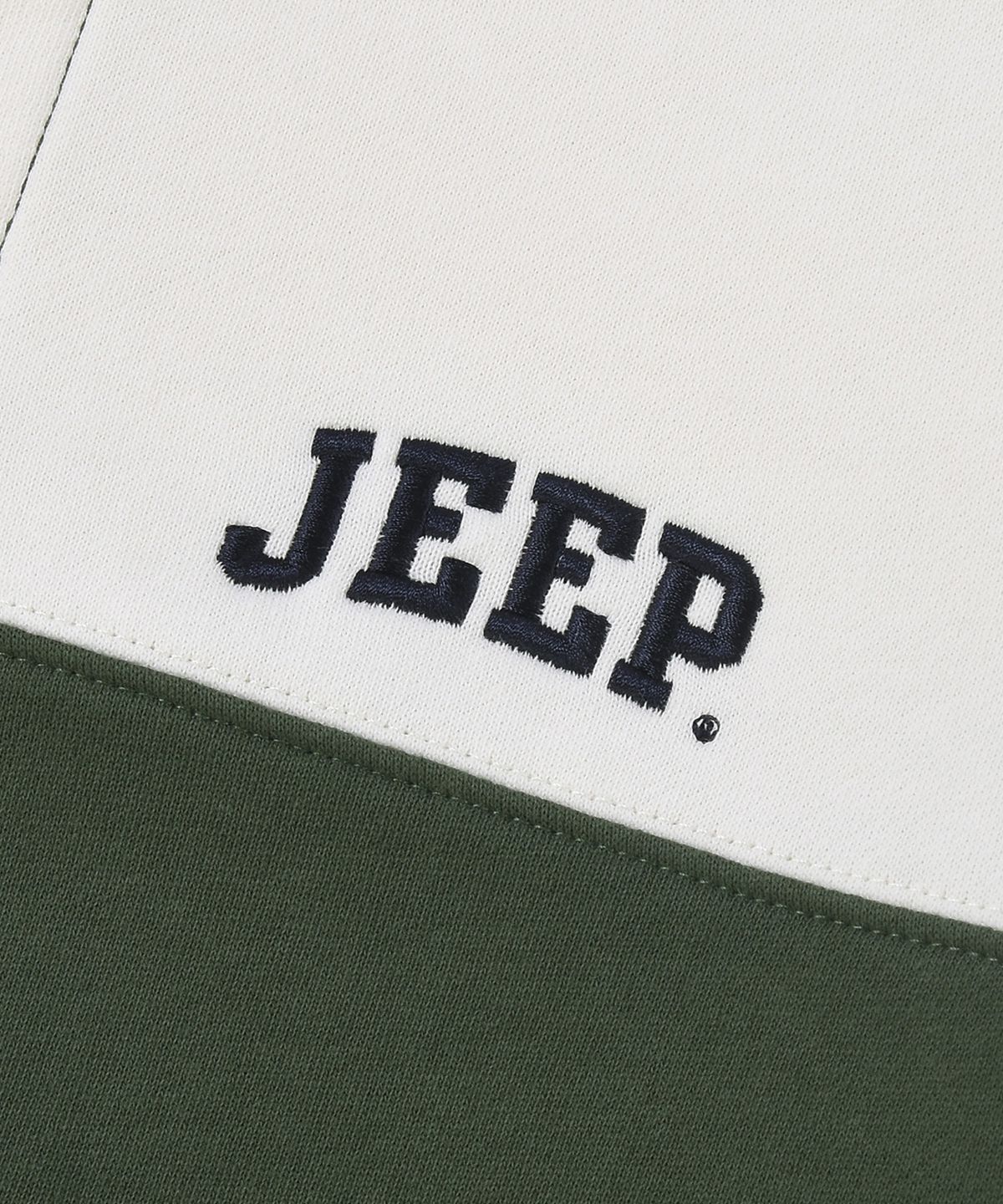 지프(JEEP) WOMEN 레트로 1941 스트라이프 카라 맨투맨 (JR5TSF825GN)