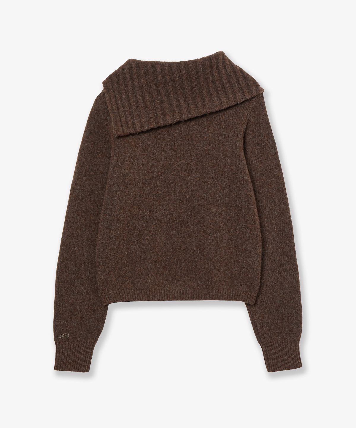 에이이에이이(AEAE) HIGH NECK KNIT ZIP UP [BROWN]