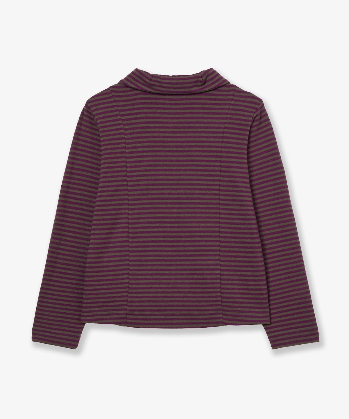 에이이에이이(AEAE) SHAWL COLLAR STRIPE ZIP UP [PURPLE]