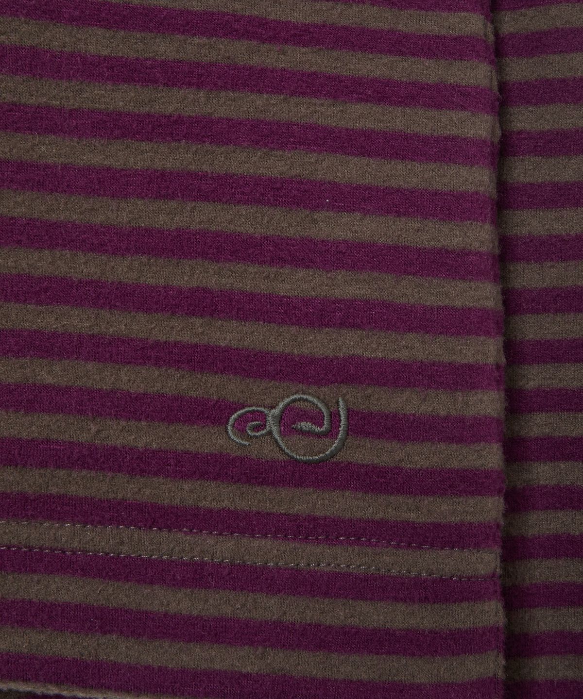 에이이에이이(AEAE) SHAWL COLLAR STRIPE ZIP UP [PURPLE]