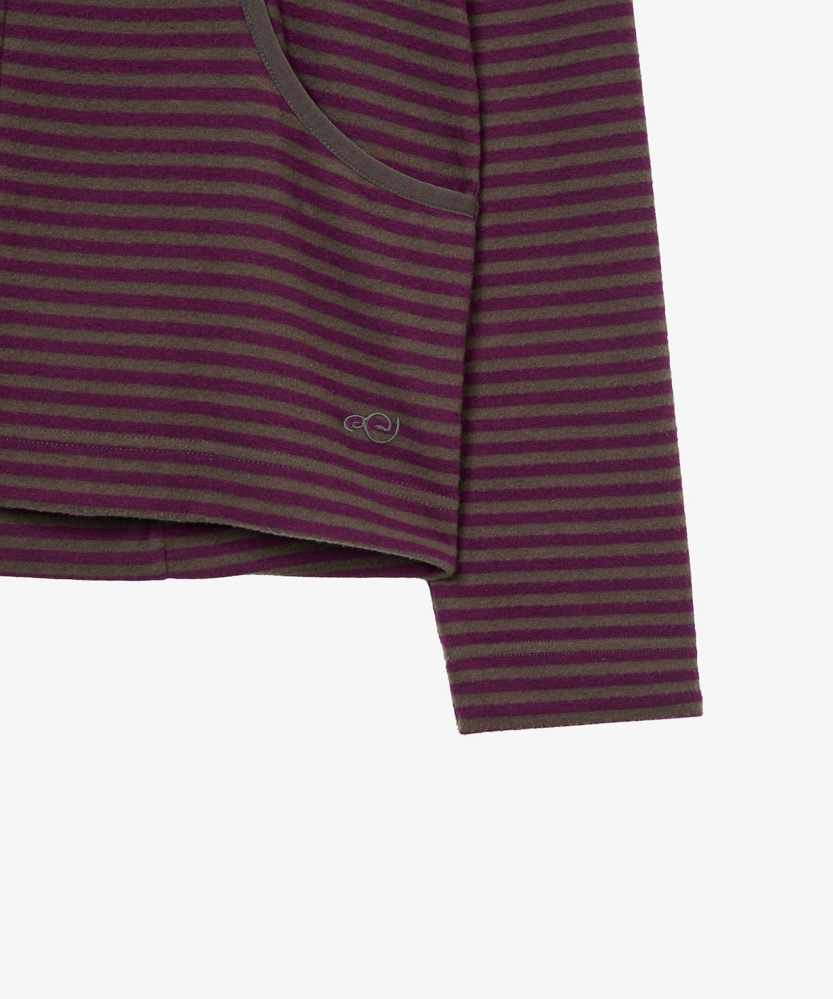 에이이에이이(AEAE) SHAWL COLLAR STRIPE ZIP UP [PURPLE]