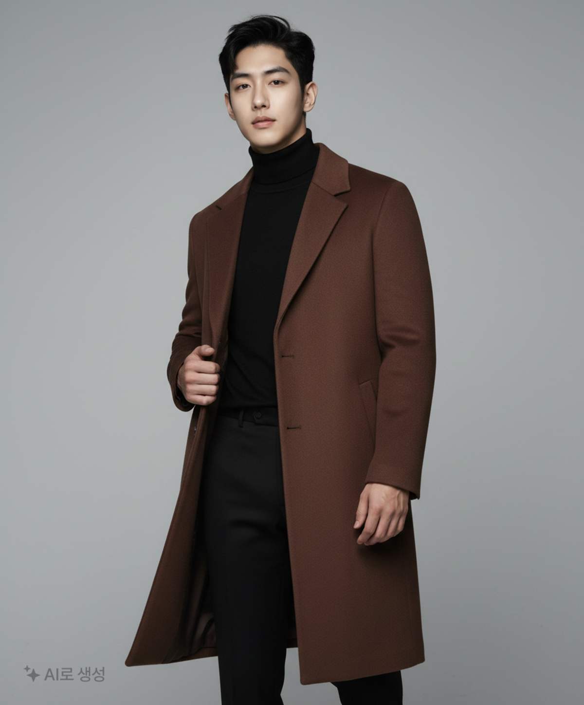 인사일런스(INSILENCE) MTR 캐시미어 싱글 코트 DARK BROWN M