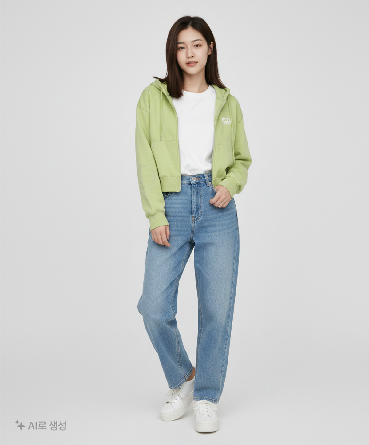 델리센트(DELICCENT) 기모 루즈핏 후드집업 [GREEN] FREE