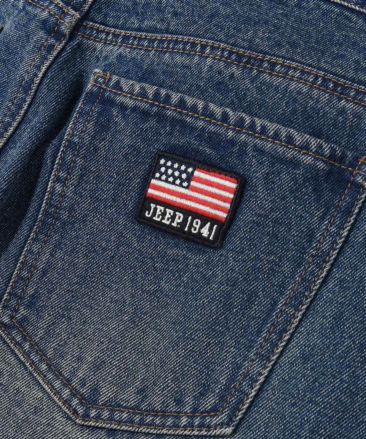지프(JEEP) USA 1941 체크 롤업 와이드 데님팬츠 (JR5DPU503LI)