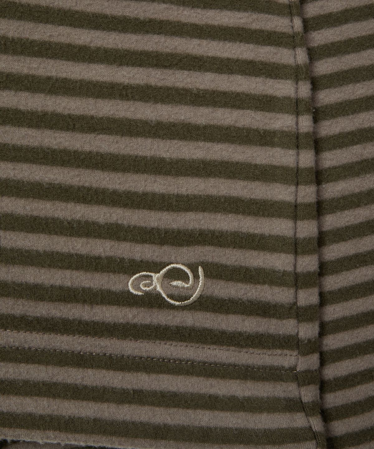 에이이에이이(AEAE) SHAWL COLLAR STRIPE ZIP UP [KHAKI]