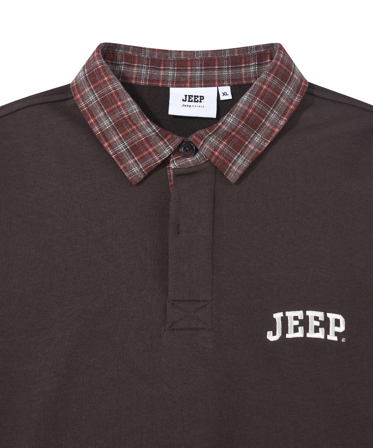 지프(JEEP) USA 1941 타탄체크 카라 맨투맨 (JR5TSU827BR)