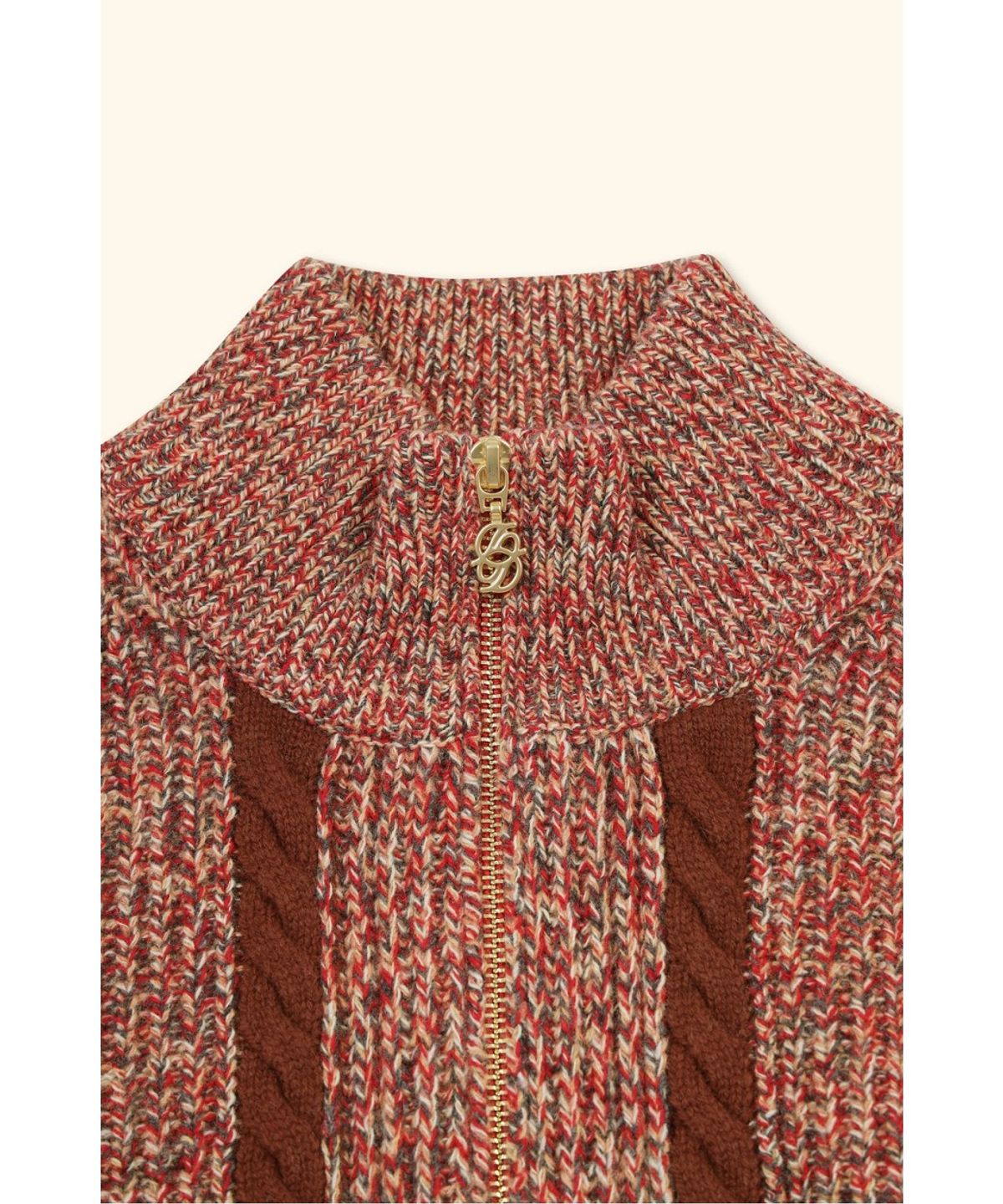드롤드무슈(DROLE DE MONSIEUR) Zipped Torsade Cardigan Ribs D0WCW26108BRX
