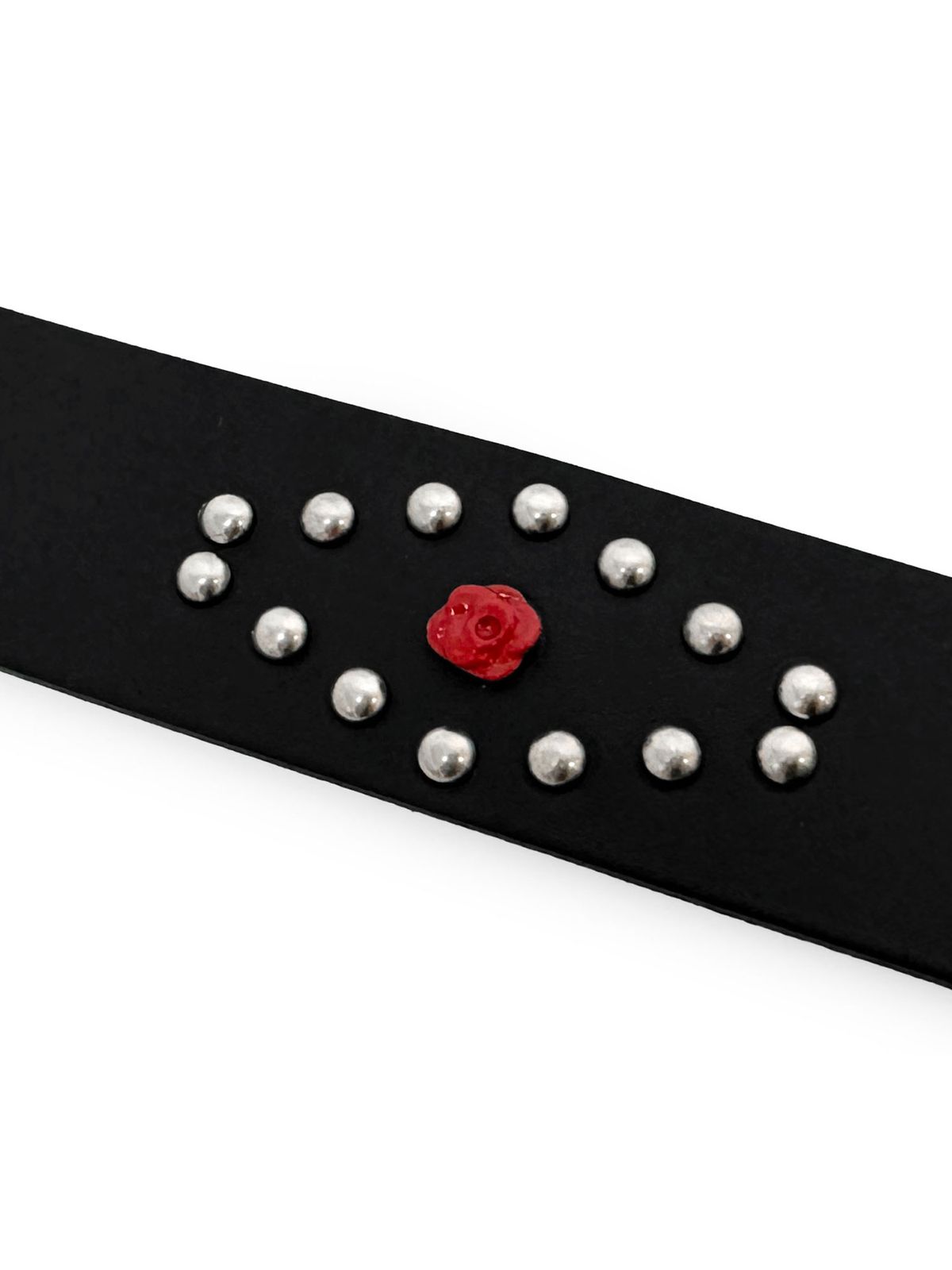 이히하(YEEHEEHAA) rose leather belt (BK)