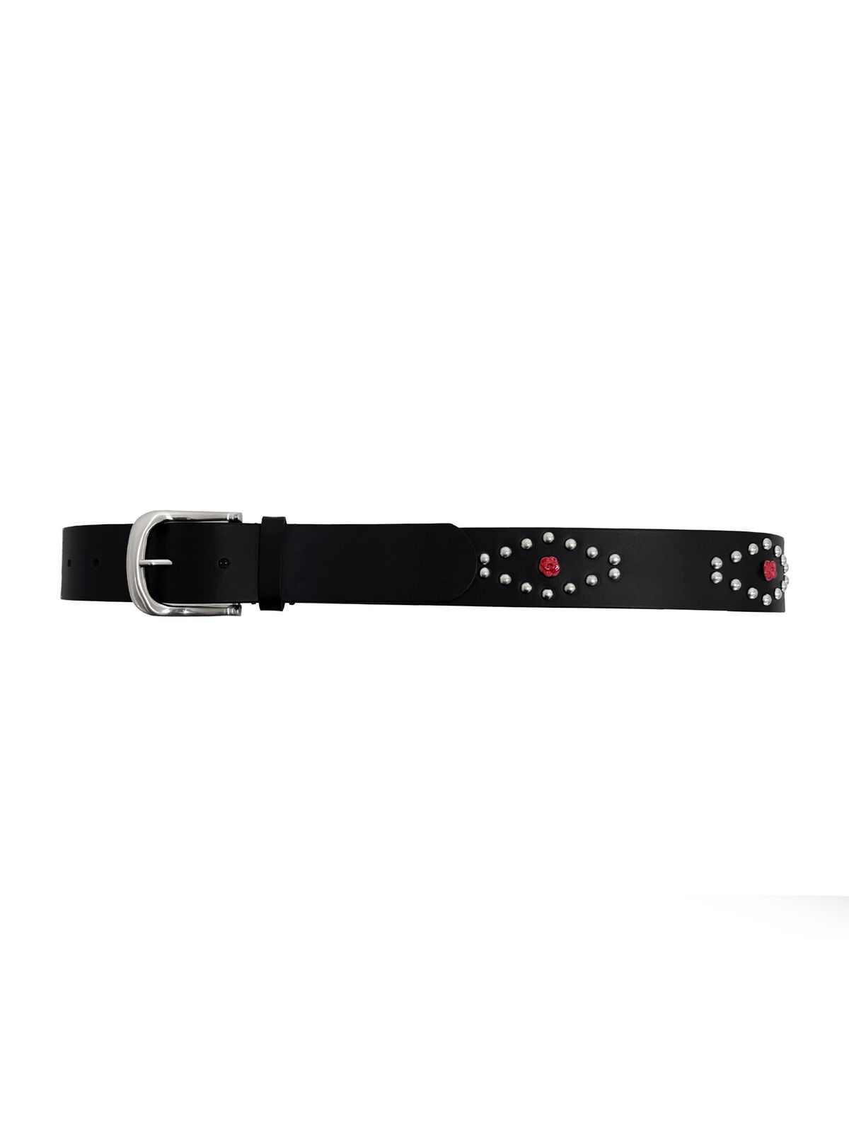 이히하(YEEHEEHAA) rose leather belt (BK)