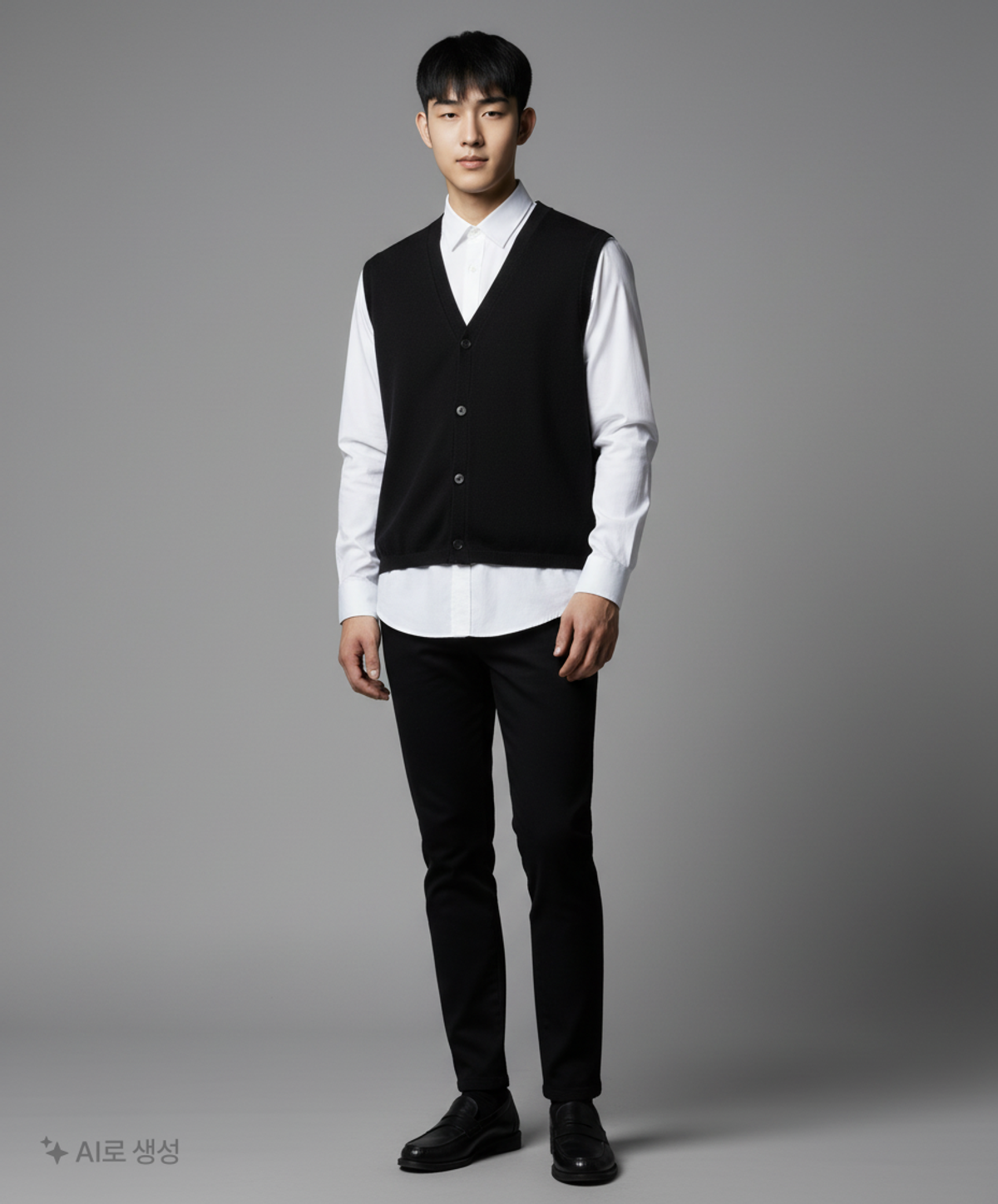 토피(TOFFEE) 니트 베스트 가디건 (NAVY) M