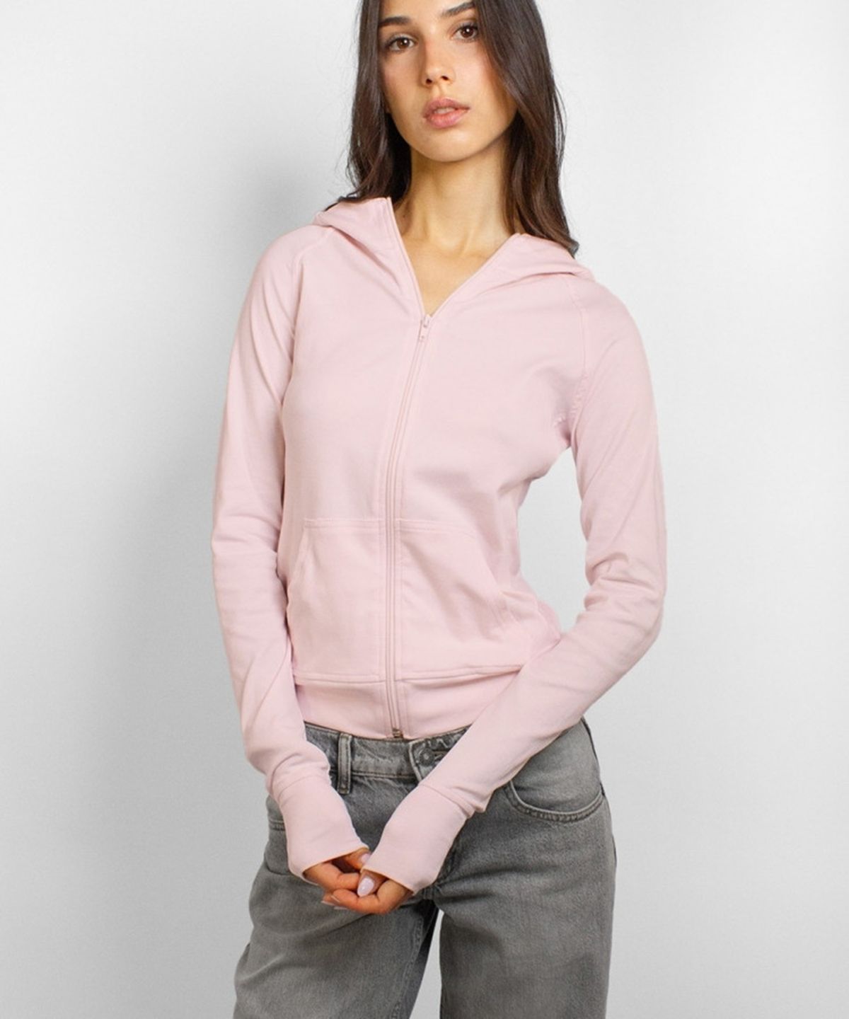 섭듀드(SUBDUED) Zip Sweatshirt, High Neck with Hood (ALEX ROSE)