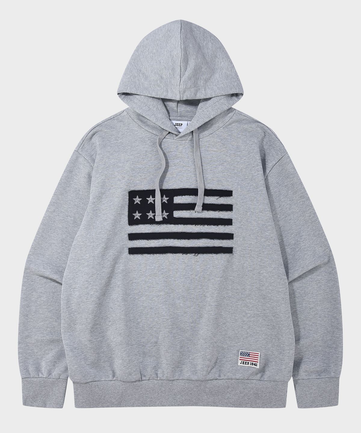 지프(JEEP) 데이지 워싱 USA FLAG 후드 티셔츠 (JR5THU833MG)