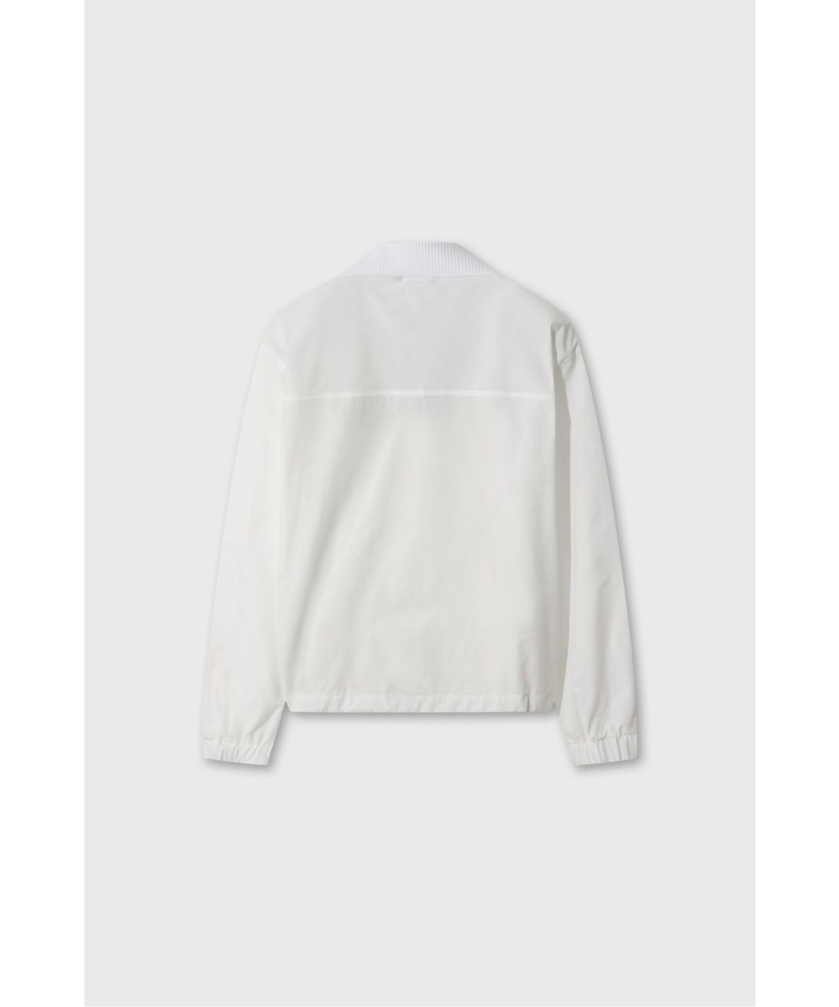왁(WAAC) Women Knit Collar Woven Quarter-zip Pullover WWTBA26604IVX