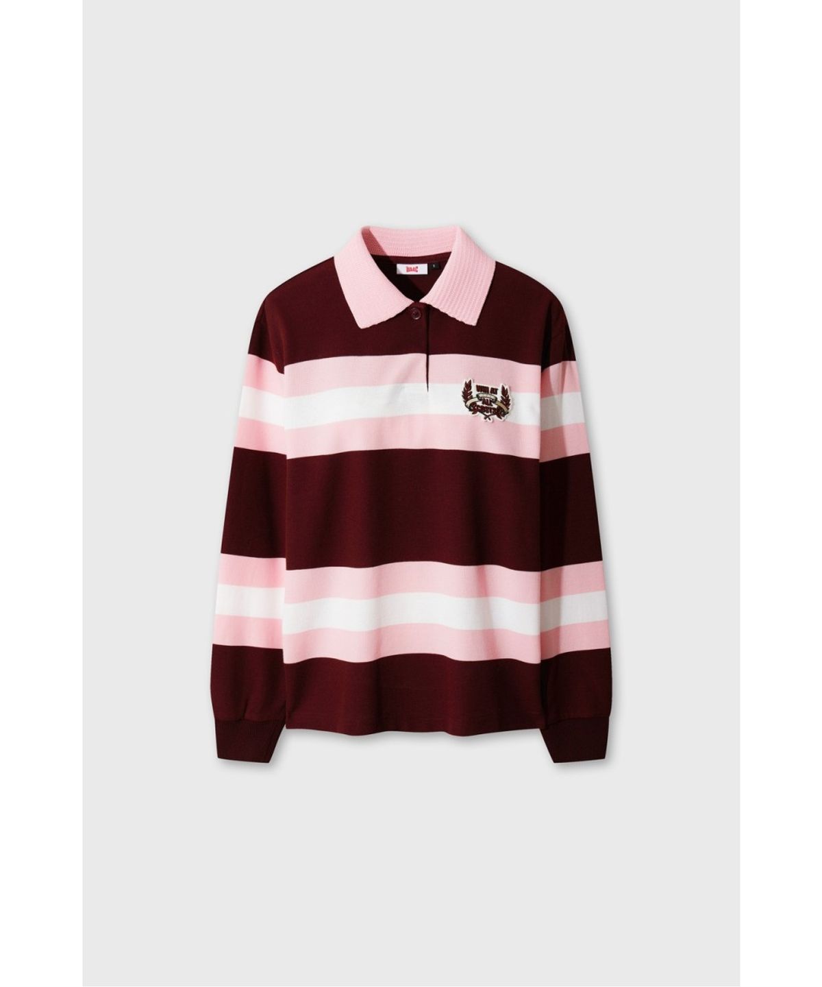 왁(WAAC) Women Knit Collar Stripe Polo WWTBA26606WID