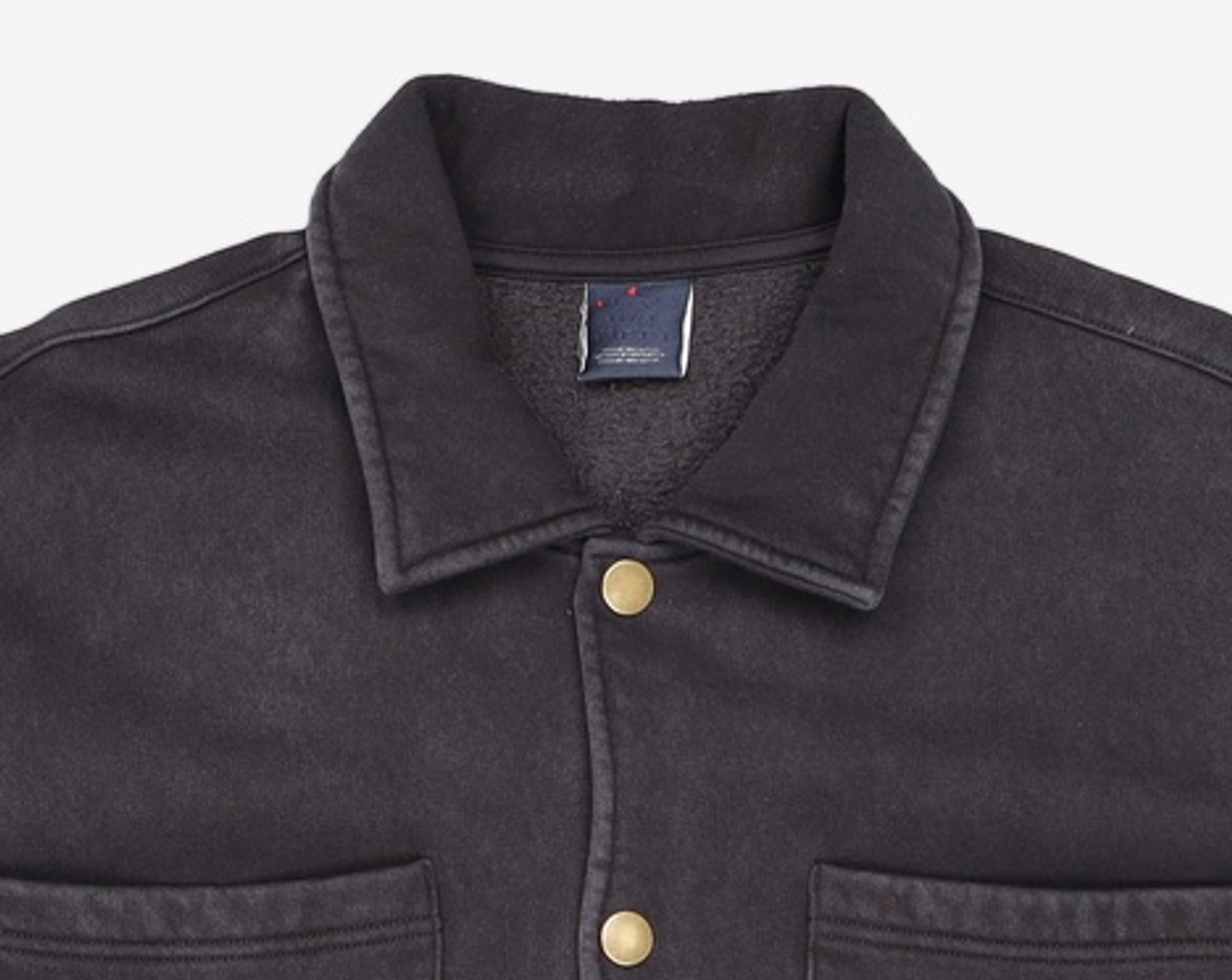 챔피온(CHAMPION) 가먼트워시 기모 스웨트 셔츠 Black L