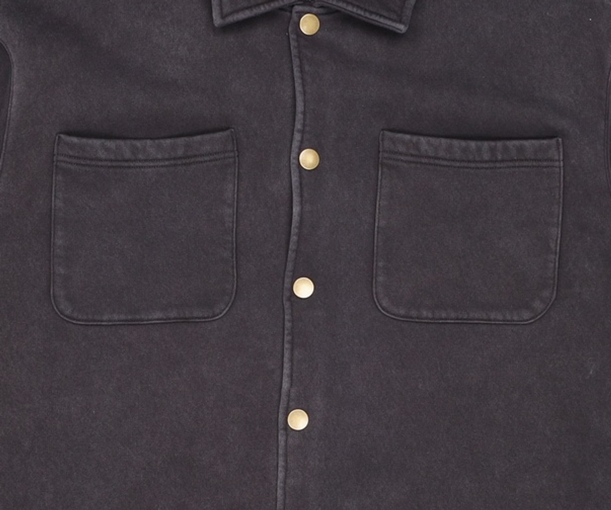 챔피온(CHAMPION) 가먼트워시 기모 스웨트 셔츠 Black L