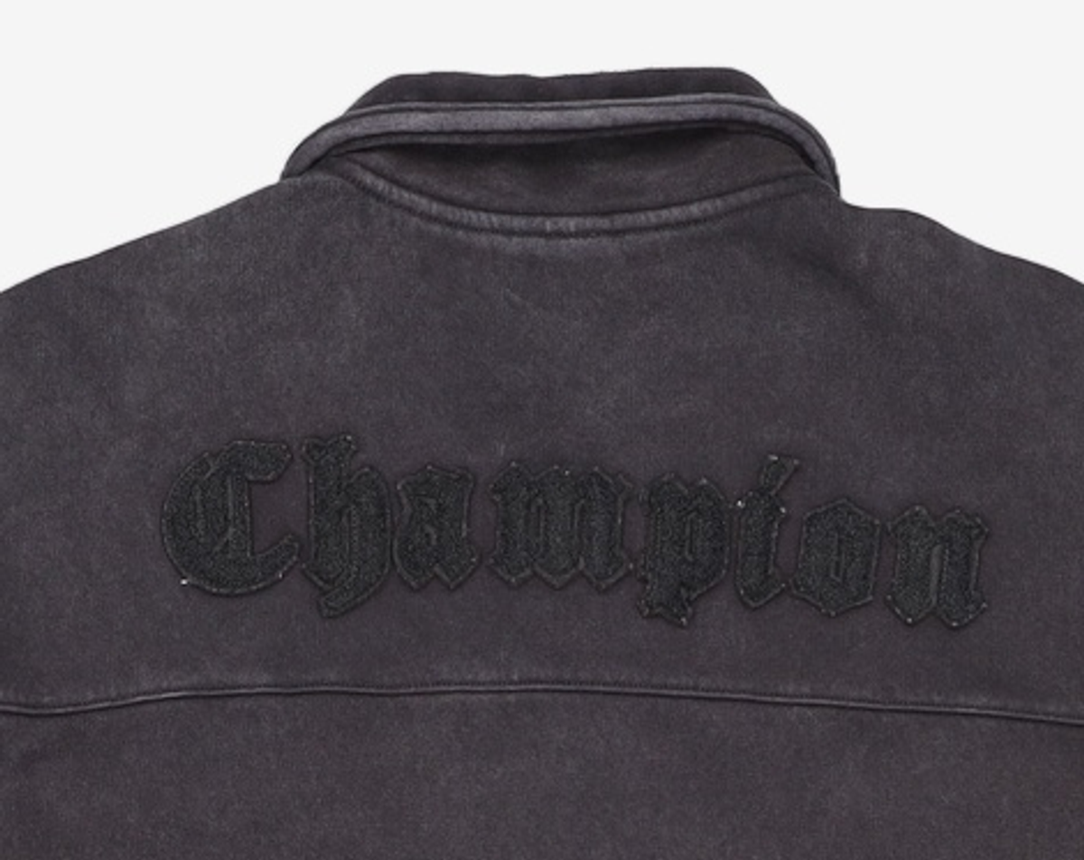 챔피온(CHAMPION) 가먼트워시 기모 스웨트 셔츠 Black L