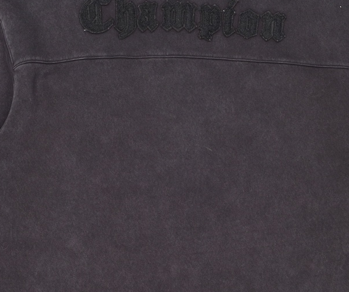 챔피온(CHAMPION) 가먼트워시 기모 스웨트 셔츠 Black L