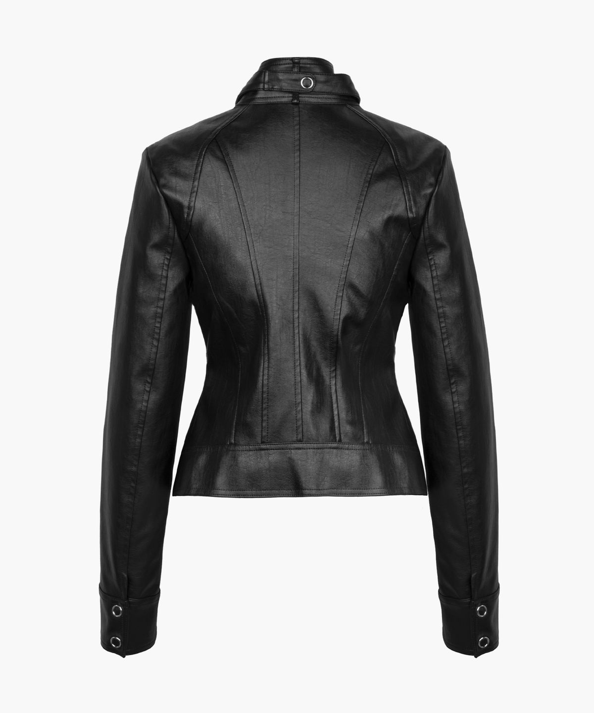 러프넥(ROUGHNECK) Slim Line Leather Jacket Black