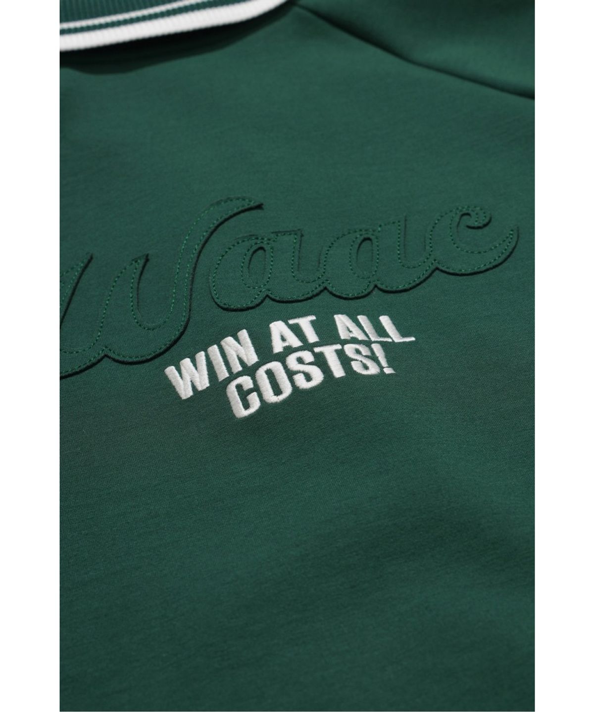 왁(WAAC) Women Knit Collar Quarter-zip Sweatshirts WWTBA26602GRD