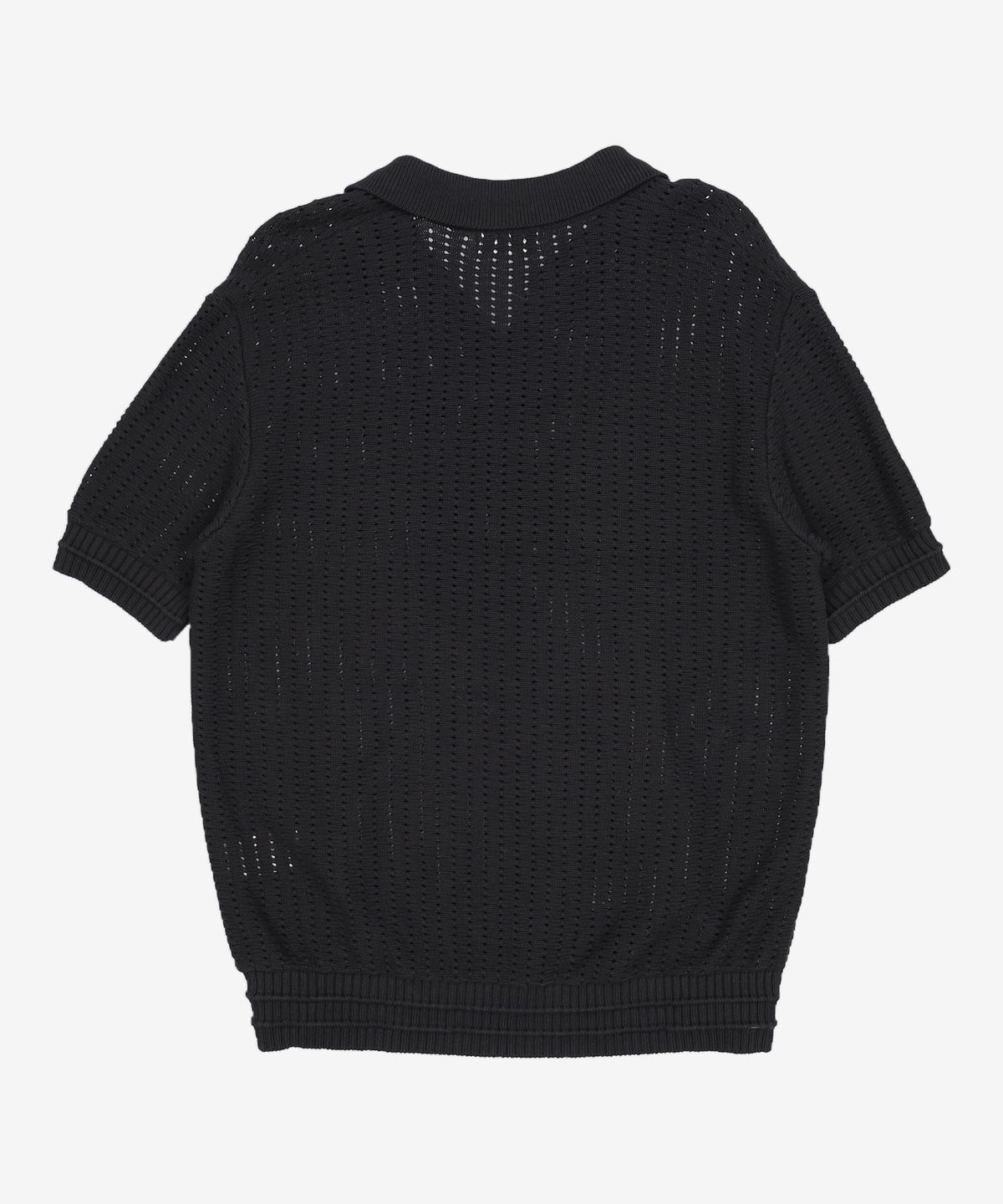 메종미네드(MAISON MINED) SAINT BLACK KNIT HALF SHIRTS M