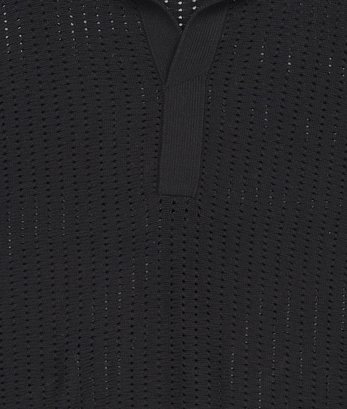 메종미네드(MAISON MINED) SAINT BLACK KNIT HALF SHIRTS M