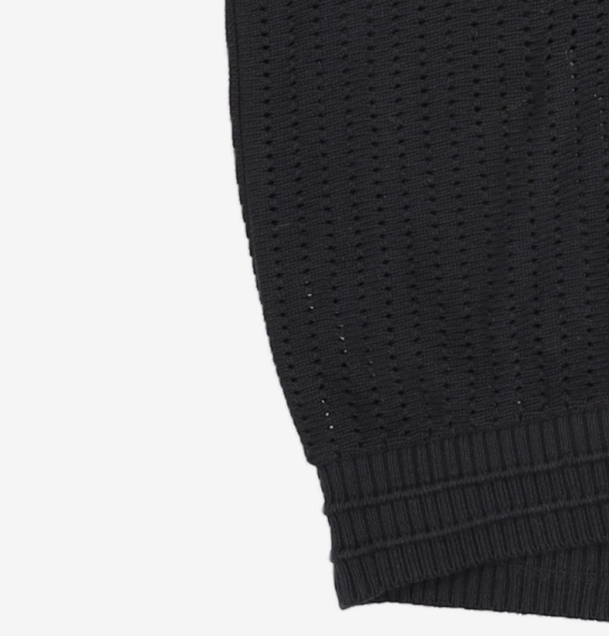 메종미네드(MAISON MINED) SAINT BLACK KNIT HALF SHIRTS M