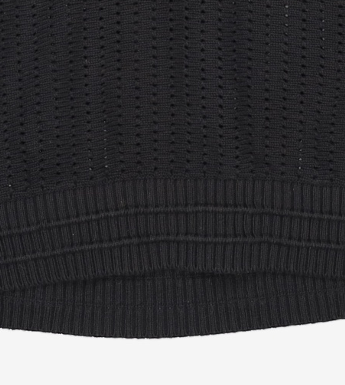 메종미네드(MAISON MINED) SAINT BLACK KNIT HALF SHIRTS M