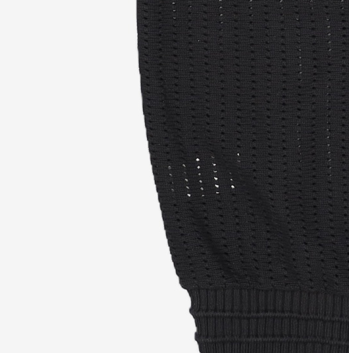 메종미네드(MAISON MINED) SAINT BLACK KNIT HALF SHIRTS M