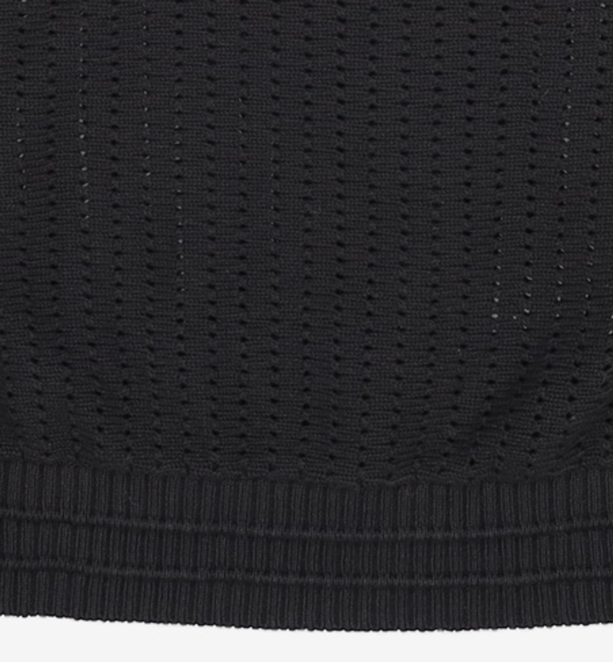 메종미네드(MAISON MINED) SAINT BLACK KNIT HALF SHIRTS M