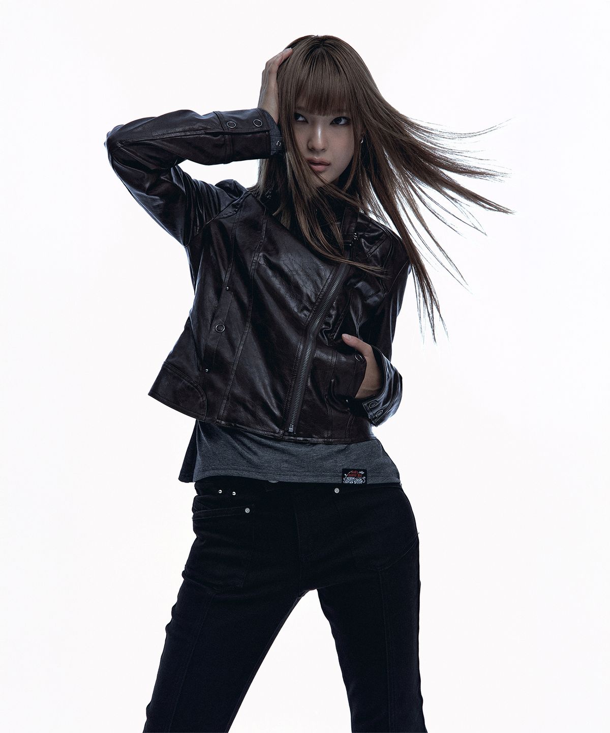 러프넥(ROUGHNECK) Slim Line Leather Jacket Brown