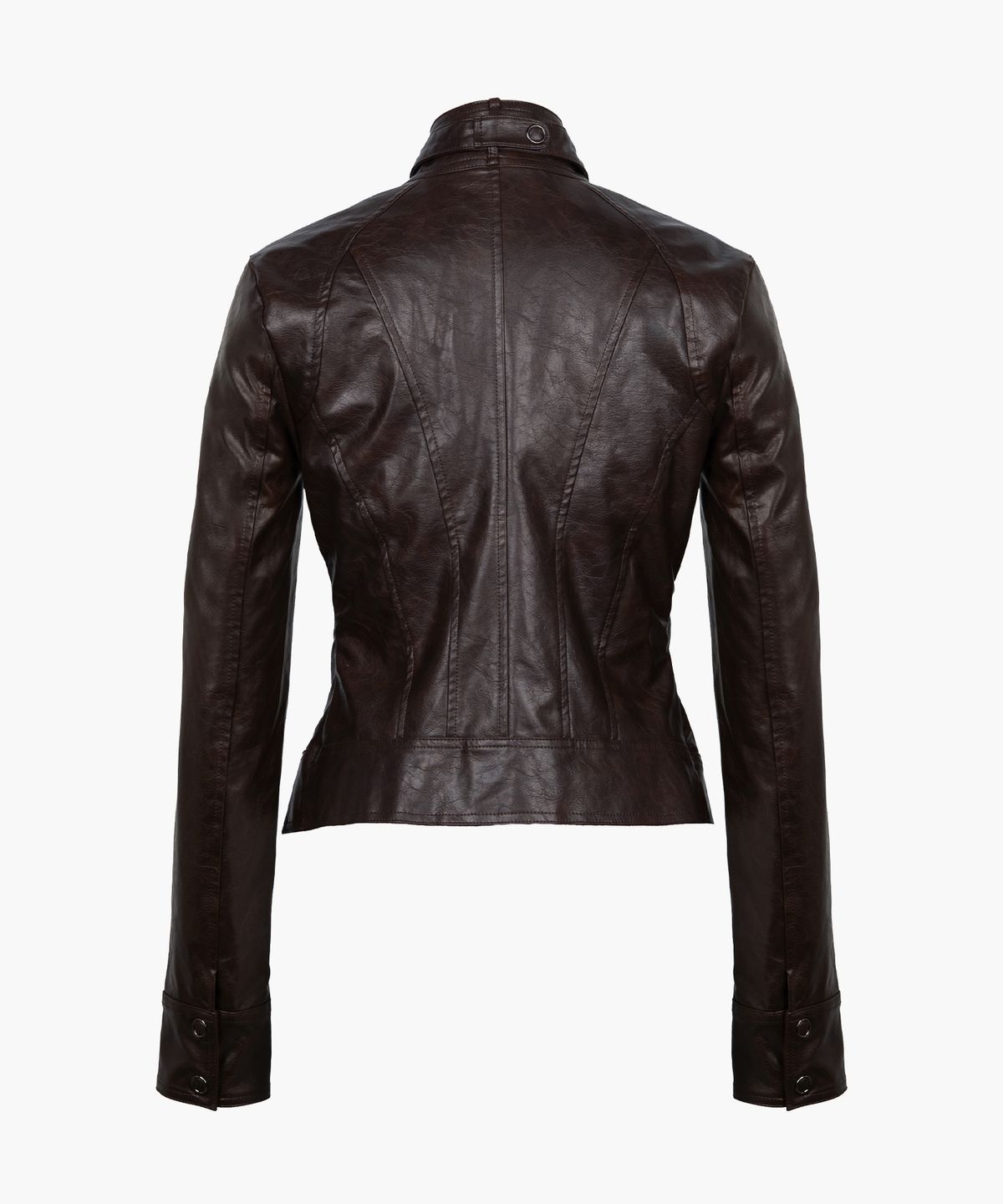 러프넥(ROUGHNECK) Slim Line Leather Jacket Brown