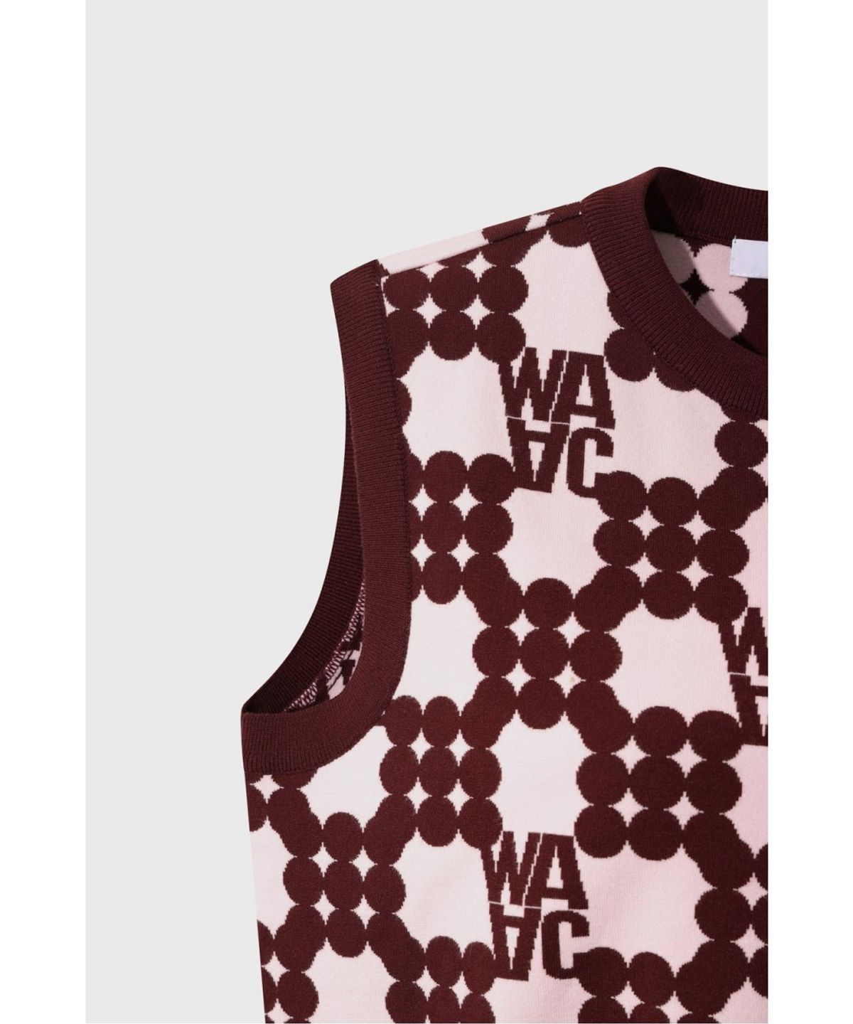 왁(WAAC) Women Dot Pattern Knit Vest (Set-up) WWWAA26610WID