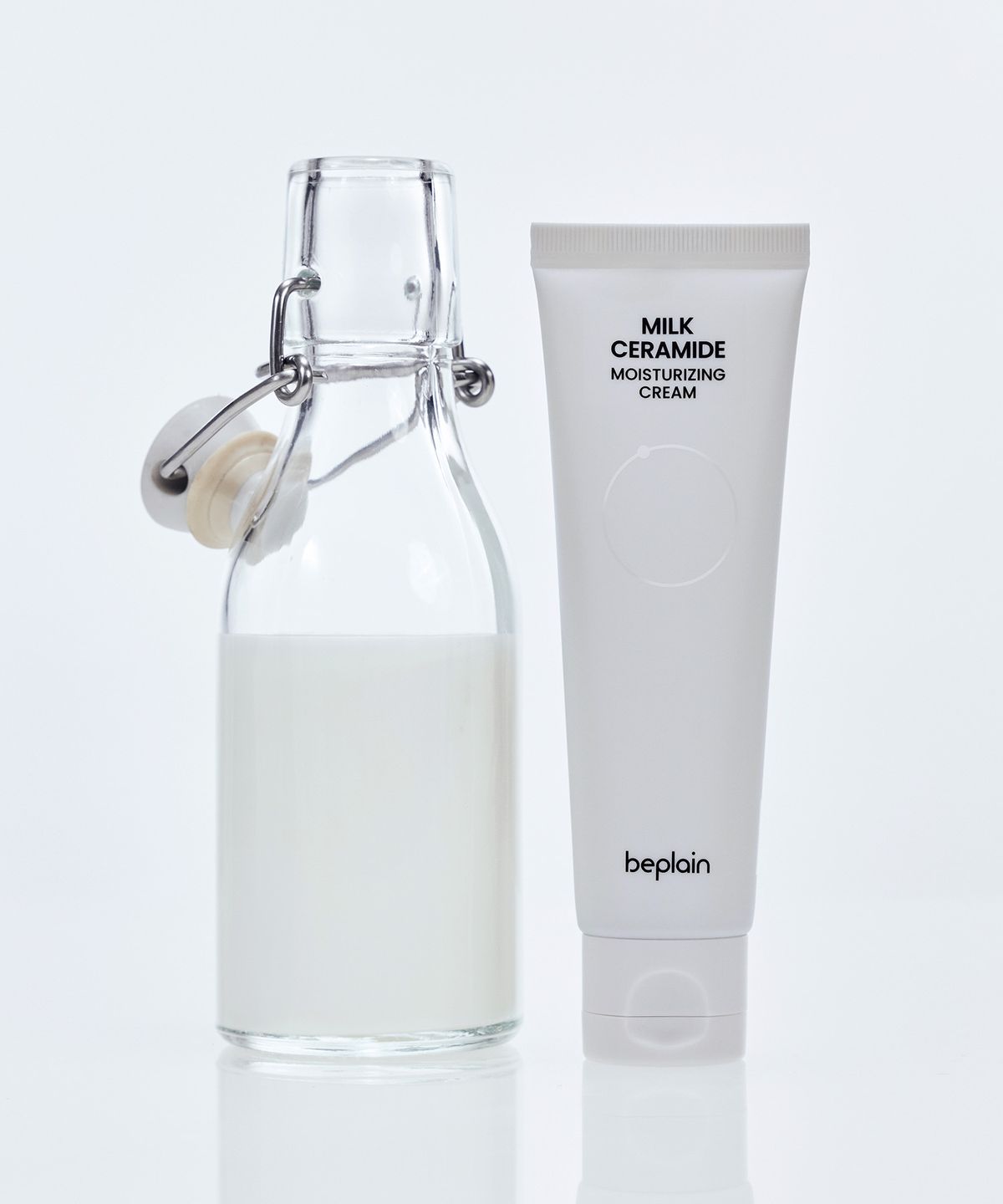 비플레인(BEPLAIN) [2개/200시간 보습] 밀크 세라마이드 보습 크림 50ml (증정:밀크 세라마이드 립 에센스 본품)