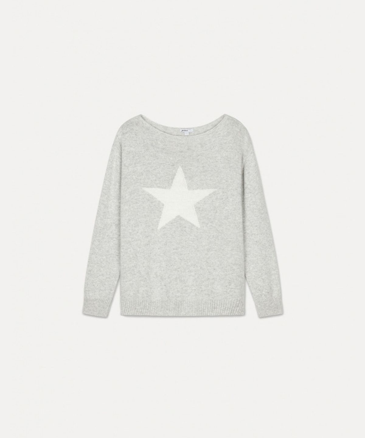 섭듀드(SUBDUED) Sweater with Star Print (GREY CREAM)