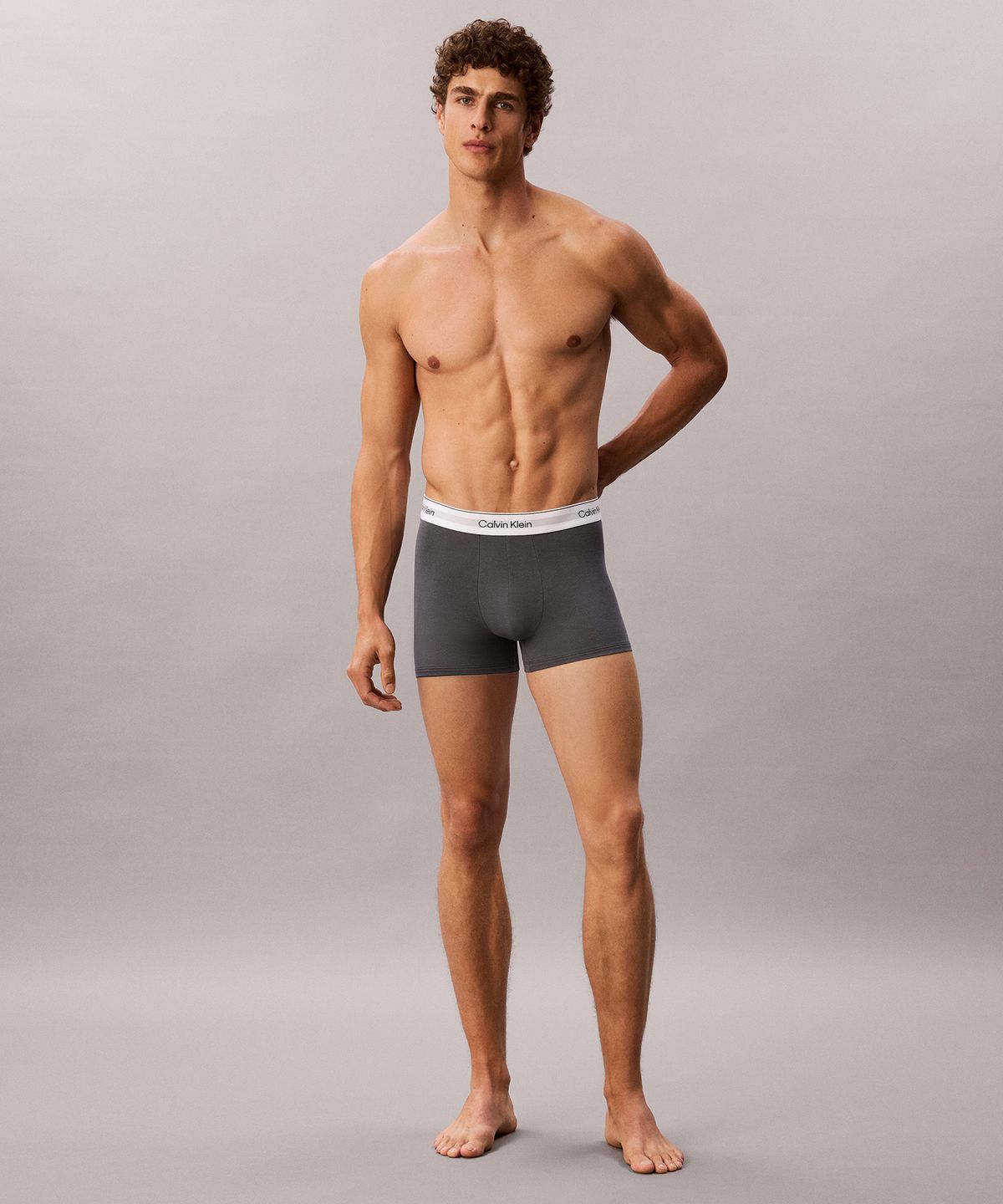 캘빈클라인 언더웨어(CALVIN KLEIN UNDERWEAR) 남성 아이콘 코튼 스트레치 트렁크 3PK 멀티_NB43925U4