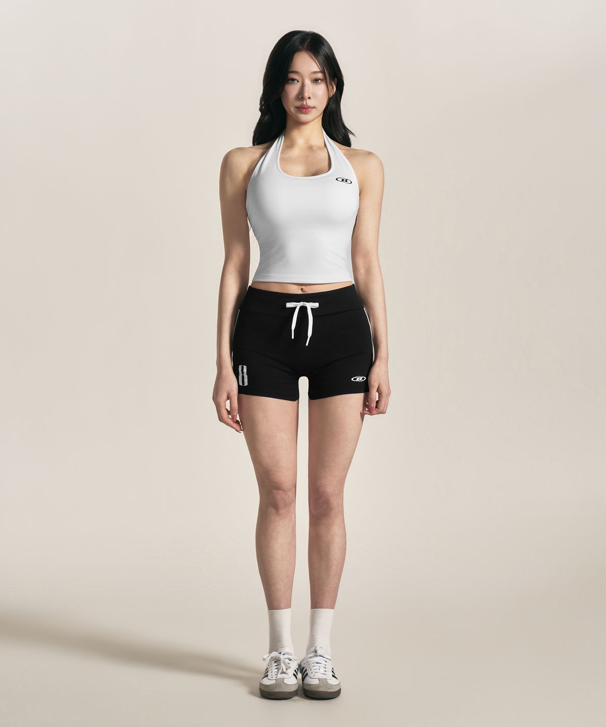 본투윈(BORN TO WIN) W SYMBOL B HALTER NECK SPORTY BRA TOP [WHITE]