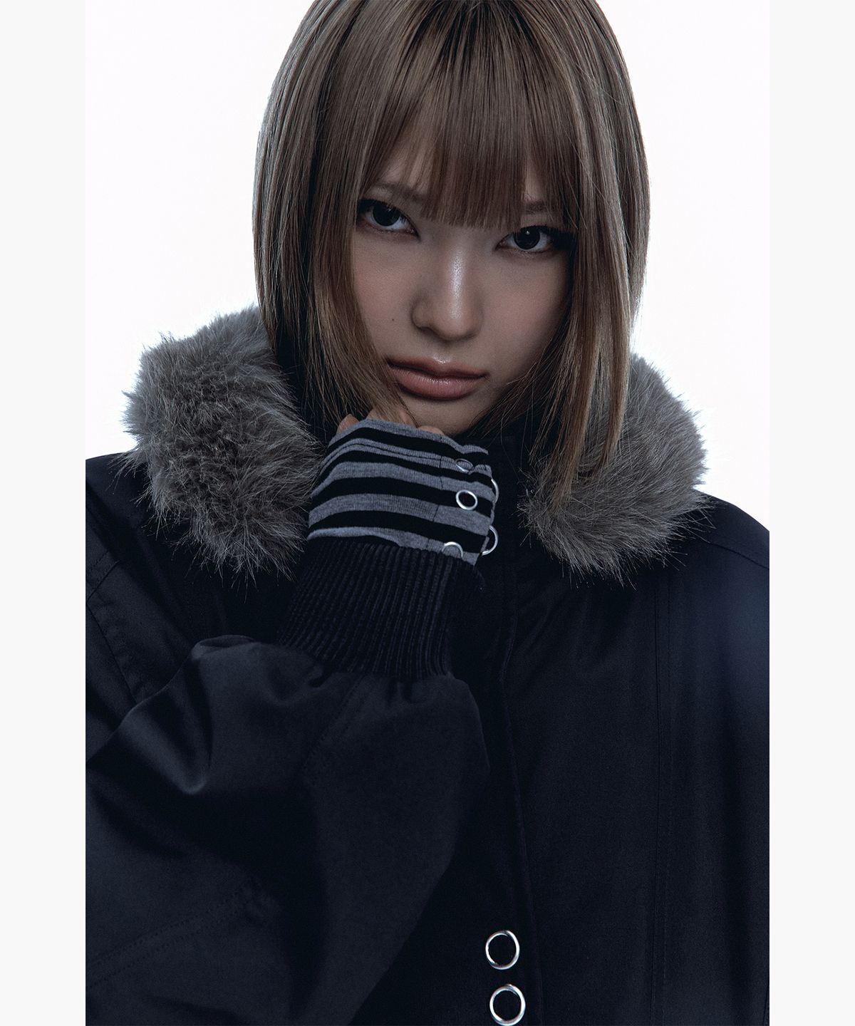 러프넥(ROUGHNECK) MA-1 Snap Jacket Black