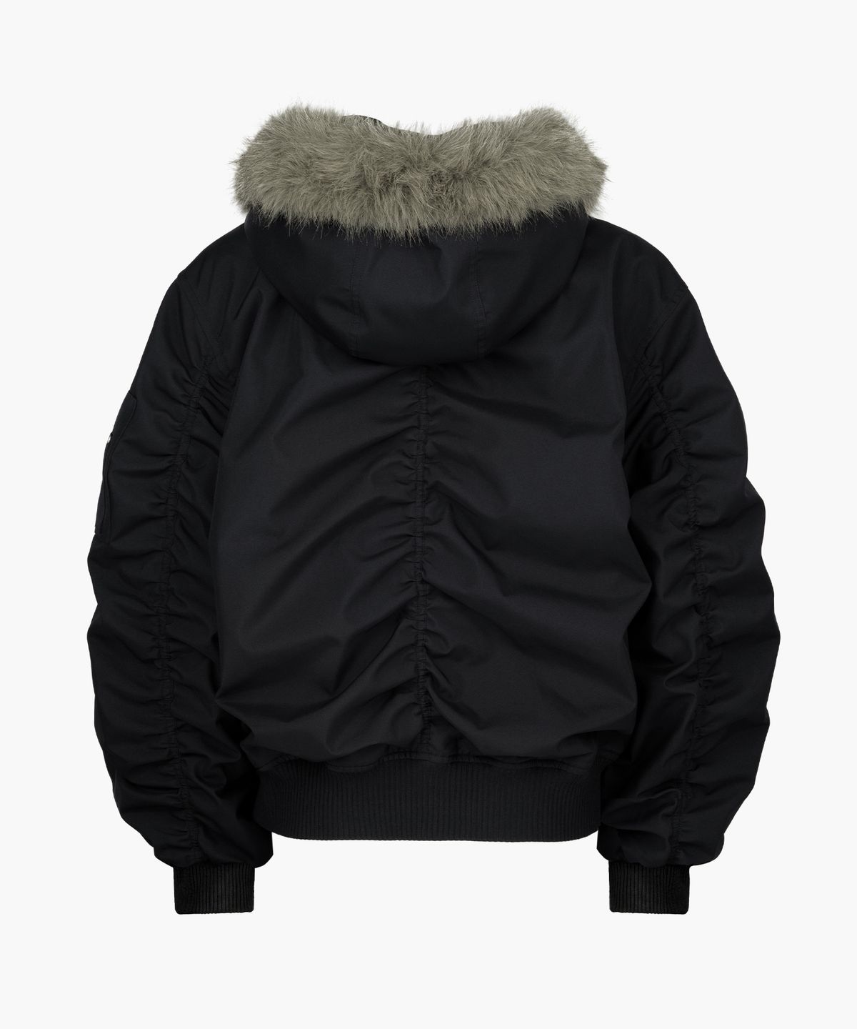 러프넥(ROUGHNECK) MA-1 Snap Jacket Black